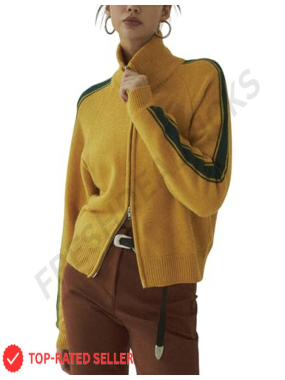 Cozy Knit Zip Up Cardigan Sweater Jacket Long Sleeve Open Front